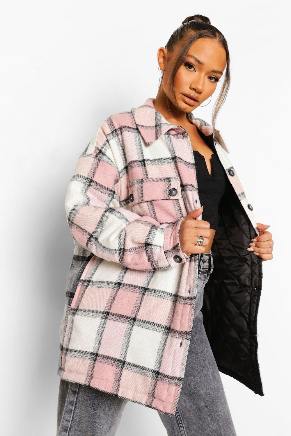 Boohoo veste carreaux hotsell